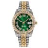 Hip Hop Gold Silver Color Quartz Watch Diamond Cubic Zirconia Watches Fashion Stainless Steel  For Gift